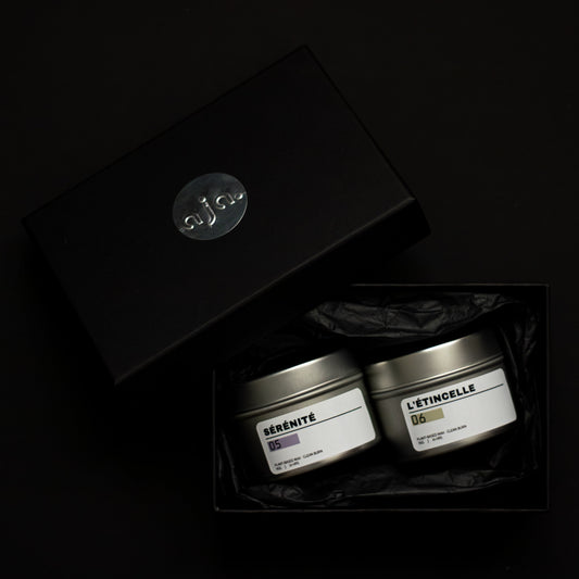 Aja Home Fragrances scented candle duo set, a personalized birthday gift idea