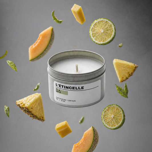 L'Étincelle | Mangue & Citron Vert | Bougie végétale | Boîte métal 90g