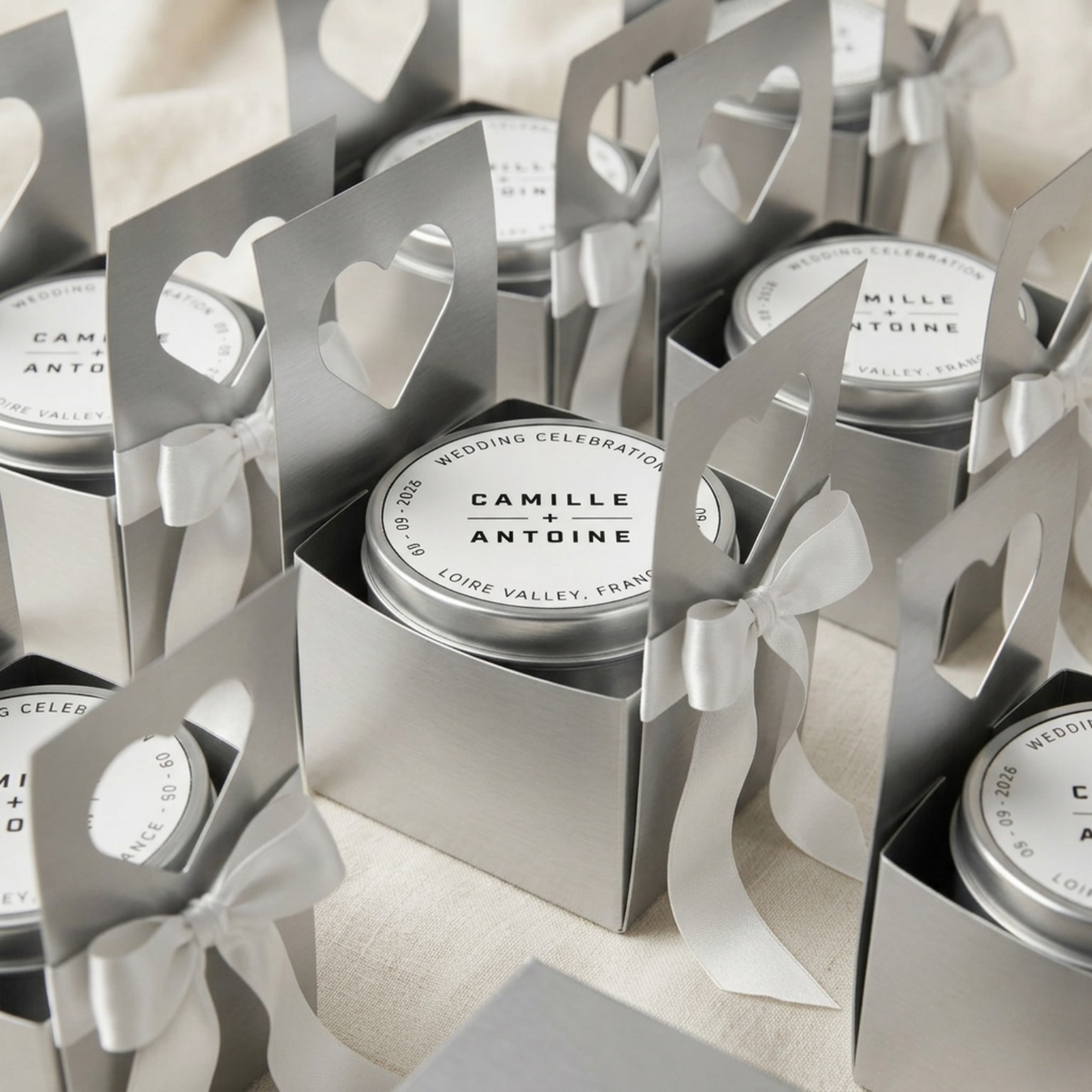 Bougies personnalisées pour mariages | Cadeaux personnalisés